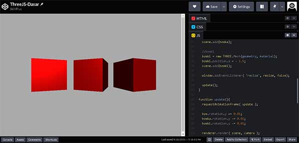 Template Dasar Program three.js – SkillPlus