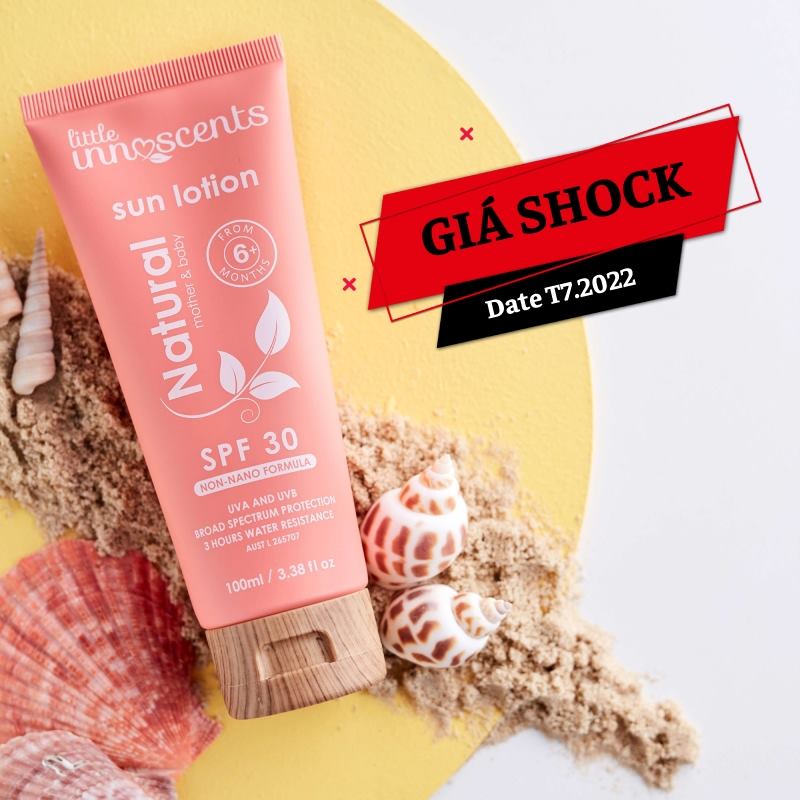 [DATE T7.2022 – GIÁ SHOCK] Little Innoscents Kem chống nắng tự nhiên SPF 30 100ml