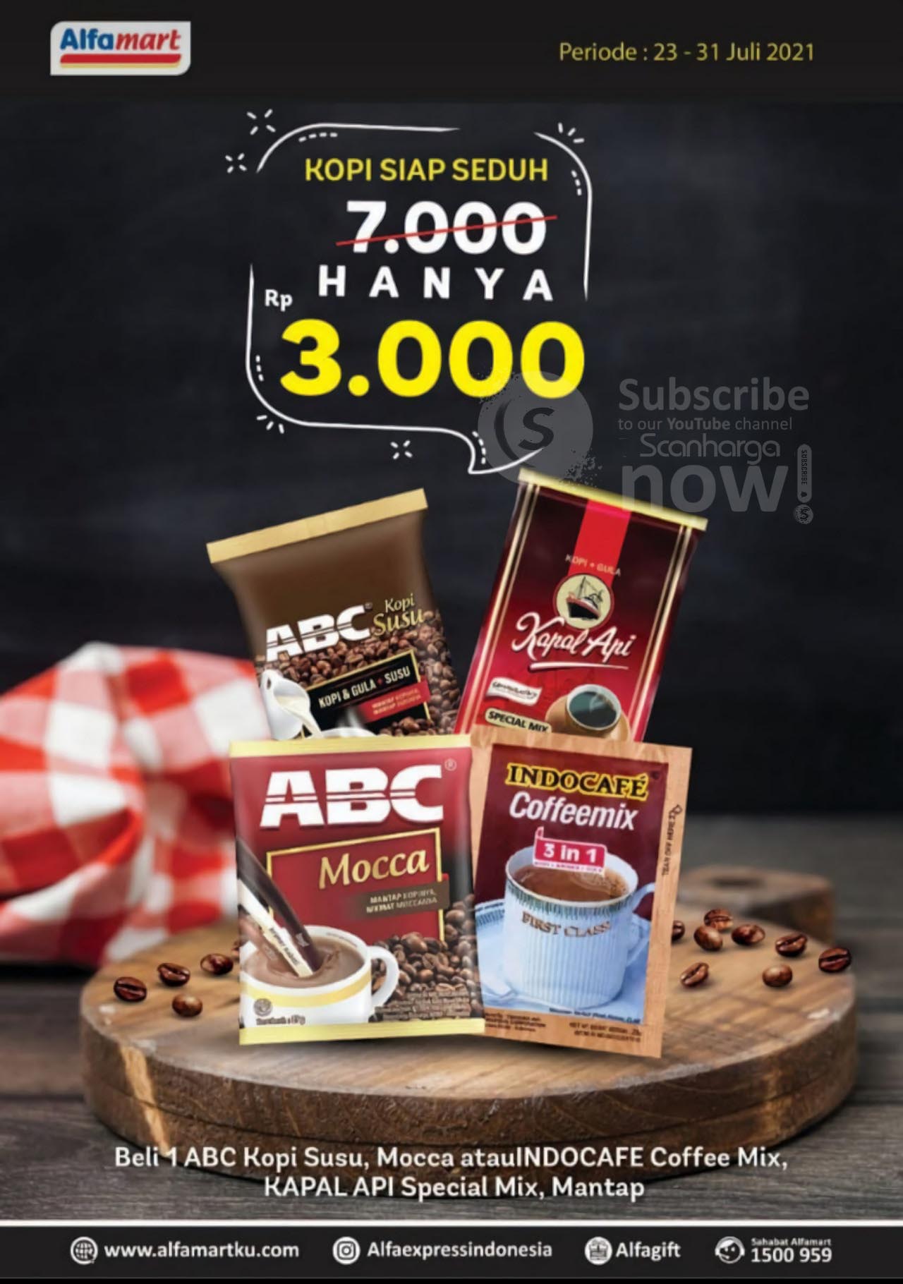 ALFAMART Promo Kopi Siap Seduh Harga hanya Rp. 3.000 scanharga