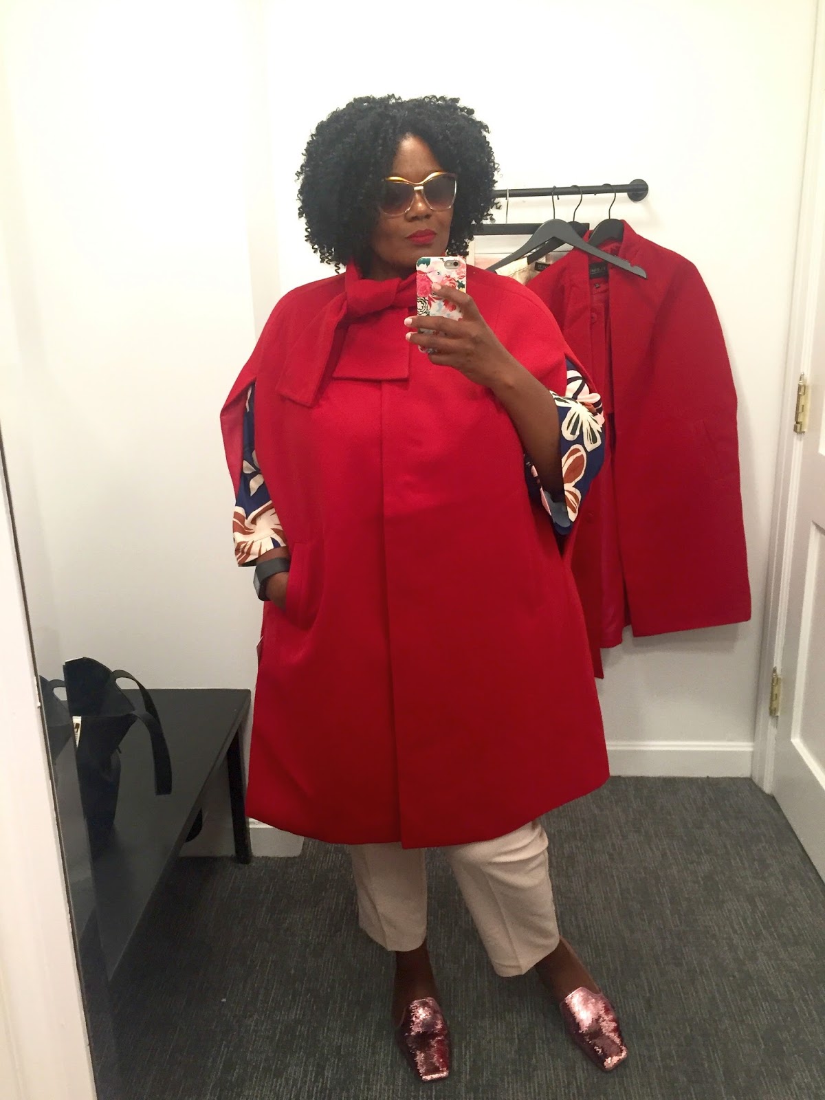 Cape Coat Plus Size Red Cape Wool Cape Plus Size Long Cape Blazer
