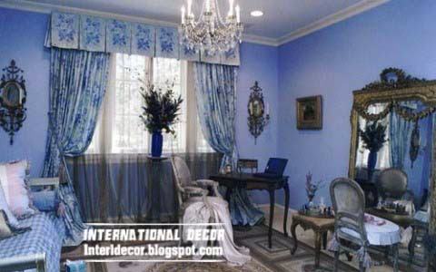 Classic curtain designs, bedroom curtains 2015,blue curtains