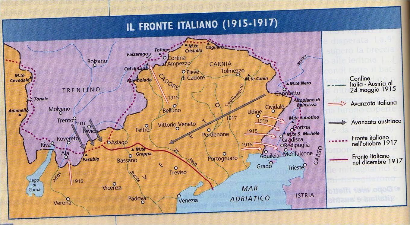 Cartina Prima Guerra Mondiale