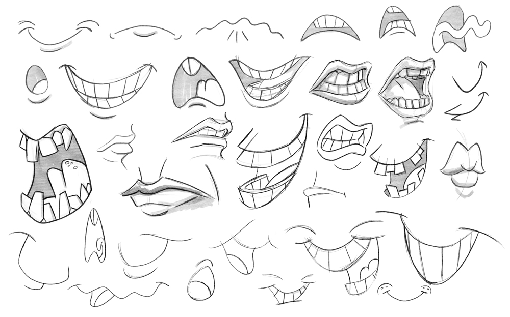 Как рисовать злой рот