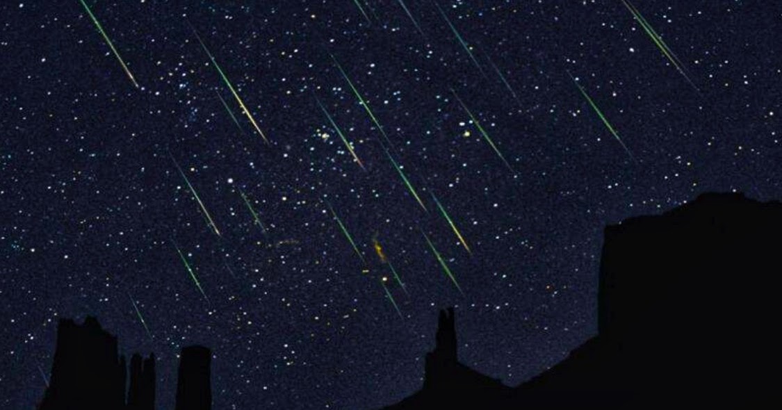 Meteor shower or shooting stars can be seen in Taiwan night sky with