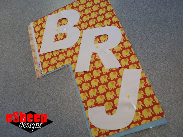 Quilted Fabric Letters by eSheep Designs