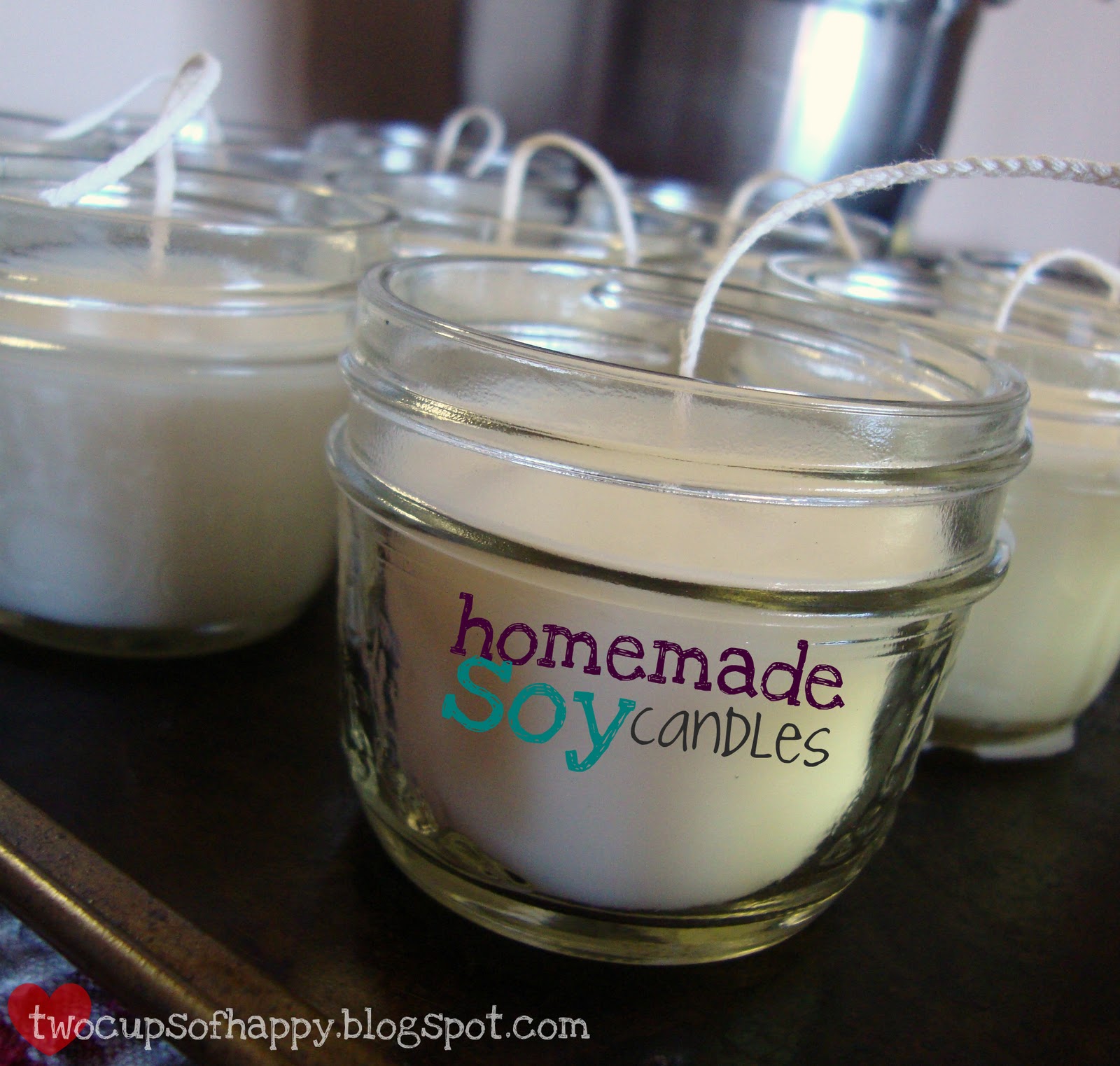 TWO CUPS OF HAPPY simple soy candles (tutorial)