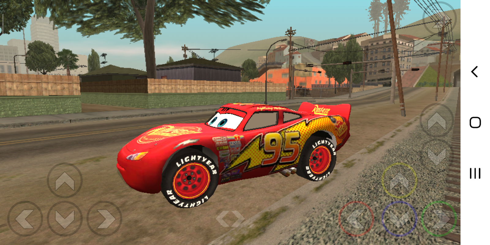 mod mobil lightning mcqueen gta sa android