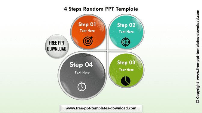 4 Steps Random PPT Template Light