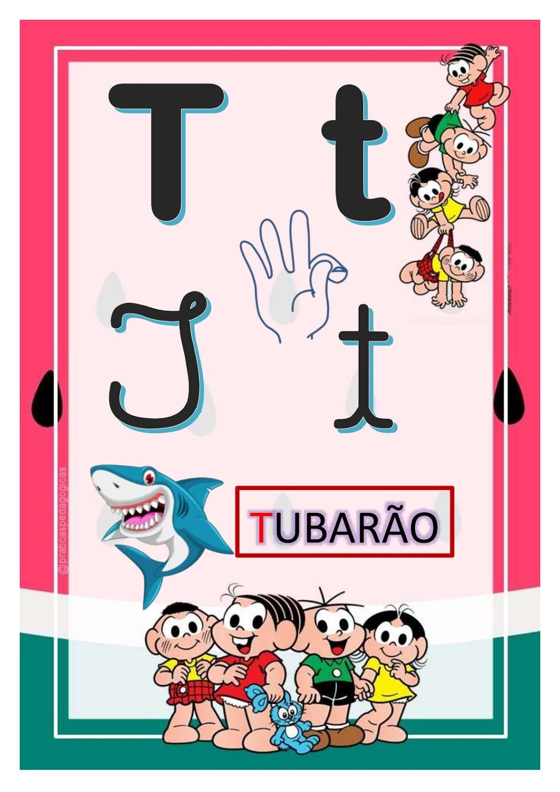 Alfabeto Turma da Mônica com quatro