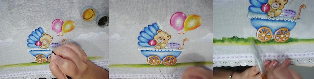Pintura em tecido fralda passo a passo