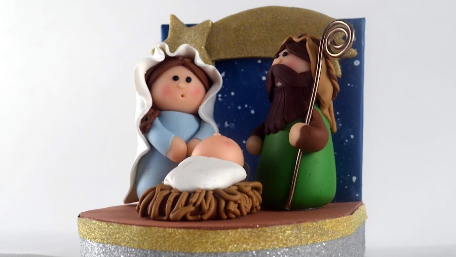 belén arcilla polimérica polymer clay nativity