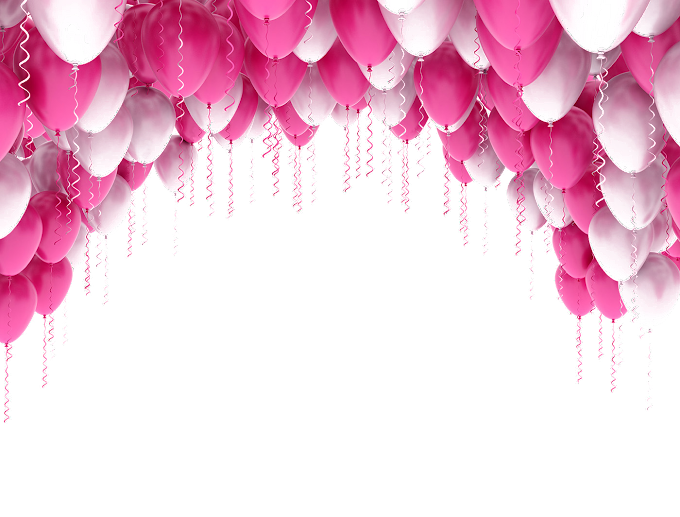 Pink and White Air Balloon free png