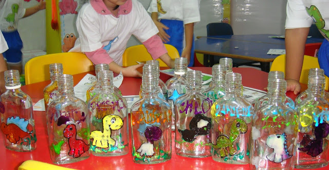 colorful hand designed hand painted glassware workshop