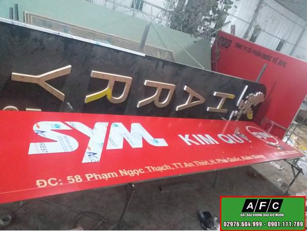 Làm Bảng hiệu bạt Hiflex Phụ Tùng xe Kim Quý tại Phú Quốc