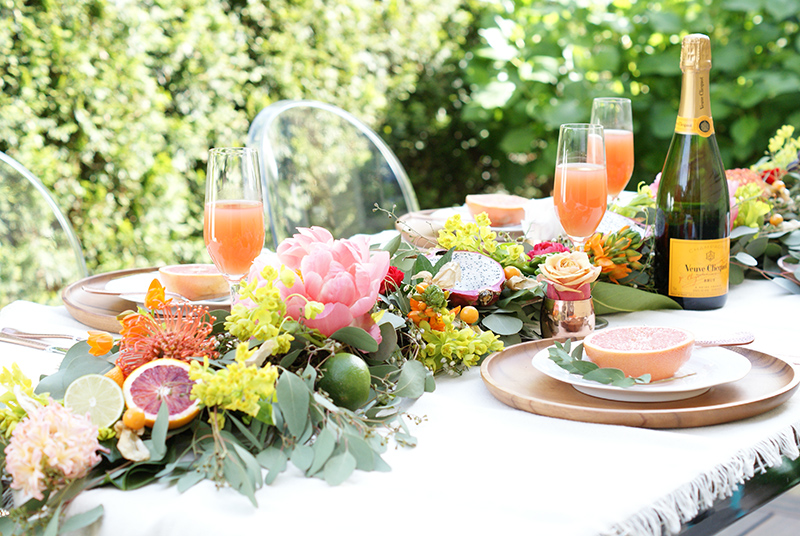 The Party Society Citrus Brunch with DIY Fruit Garland Centerpiece