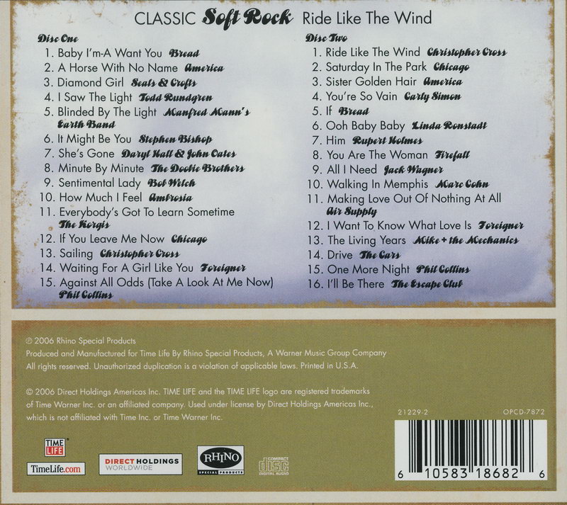 ENTRE MUSICA CLASSIC SOFT ROCK Ride Like The Wind