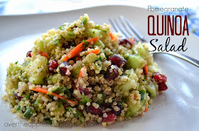 Pomegranate Quinoa Salad, easy fresh salad by Over The Apple Tree