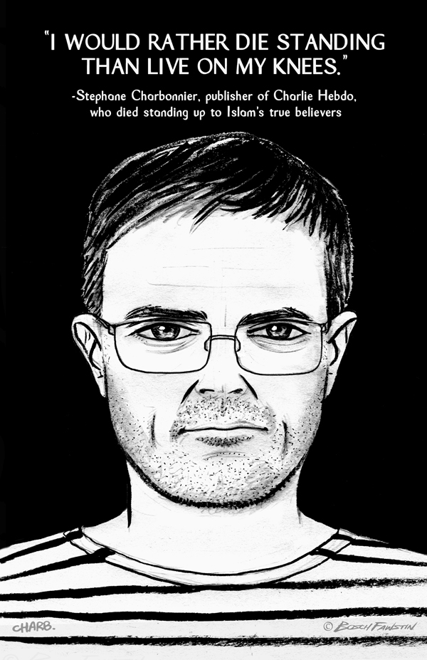 The Bosch Fawstin Store Stand On Your Feet Charlie Hebdo Print