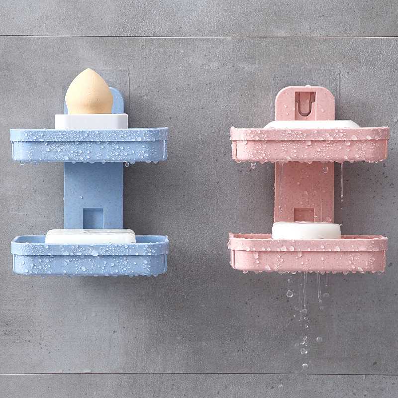 Kệ nhà tắm, Kệ đựng xà phòng 2 tầng xoay 360