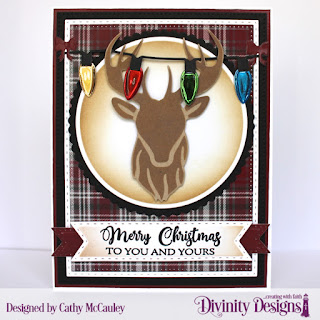 Stamp Set:  True Light Paper Collection:  Rustic Christmas Custom Dies:  Pierced Rectangles, Double Stitched Rectangles, Circles, Scalloped Circles, Double Stitched Pennant Flags, Treat Tags, Deer Silhouette, Christmas Lights