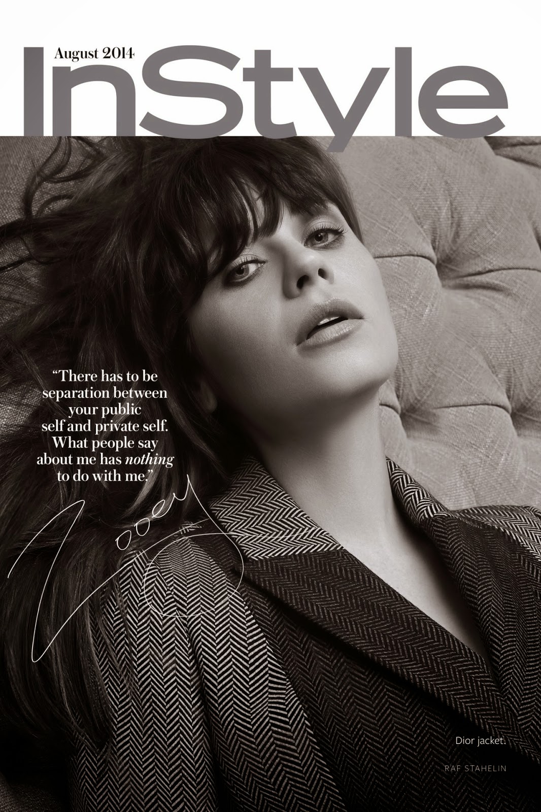 Celebs Galaxy: Zooey Deschanel – InStyle Magazine – Agosto 2014