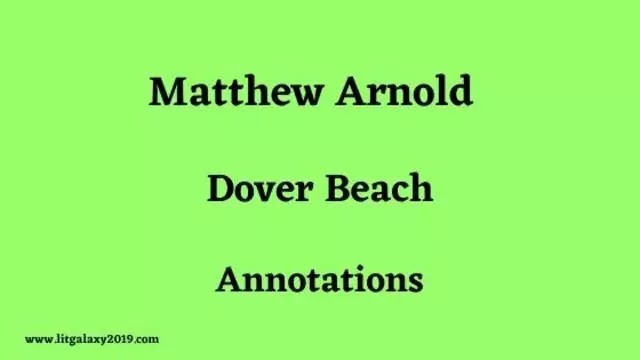Реферат: Dover Beach By Matthew Arnold Essay Research