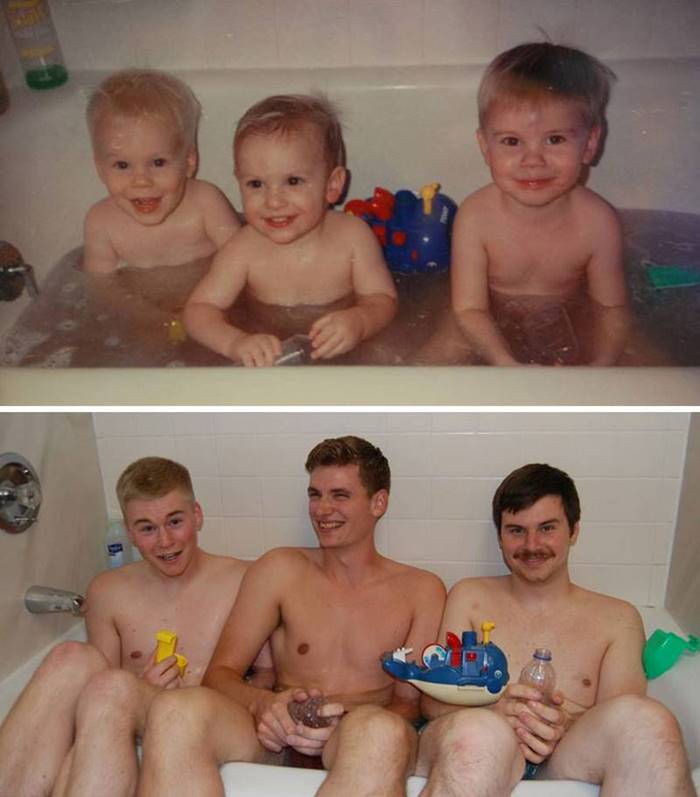 “I, my cousin and my brother after 22 years ...”