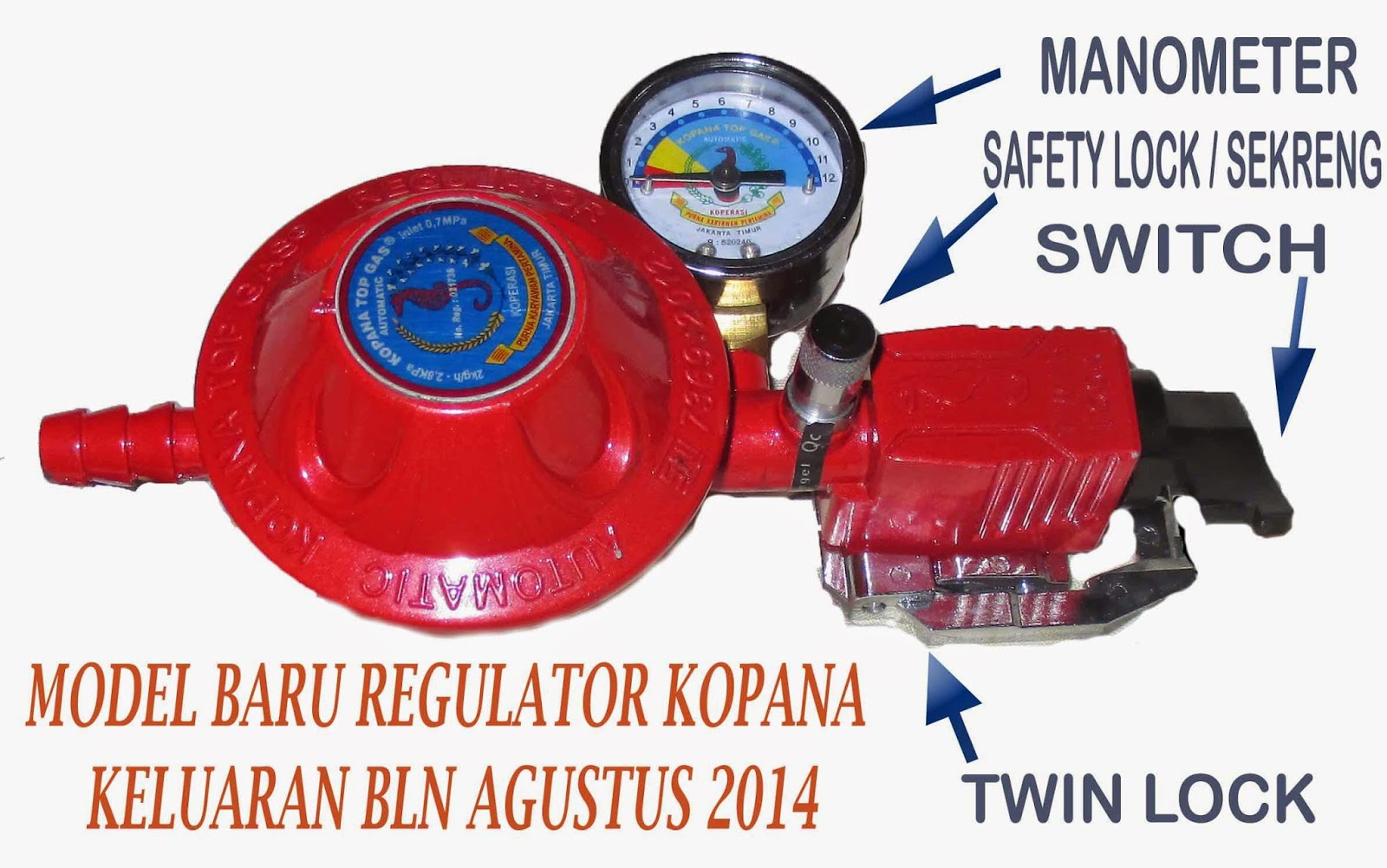 REGULATOR PENGAMAN GAS ELPIJI MERK KOPANA TOP GAS Regulator Pengaman