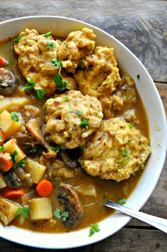 Vegan Winter Vegetable Stew With Cheesy Herb Dumplings The Healthy vegan-winter-vegetable-stew-with-cheesy-herb-dumplings-the-healthy