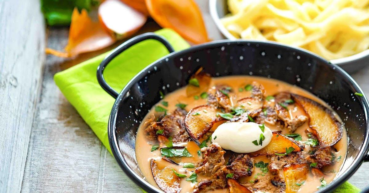 stuttgartcooking: Filet-Geschnetzeltes in Calvados-Rahm-Sauce und Nudeln