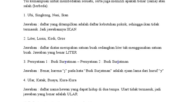 Kisi Kisi Tes Pt Evoluzione Tyres / Tes Psikotes Pt Toyota