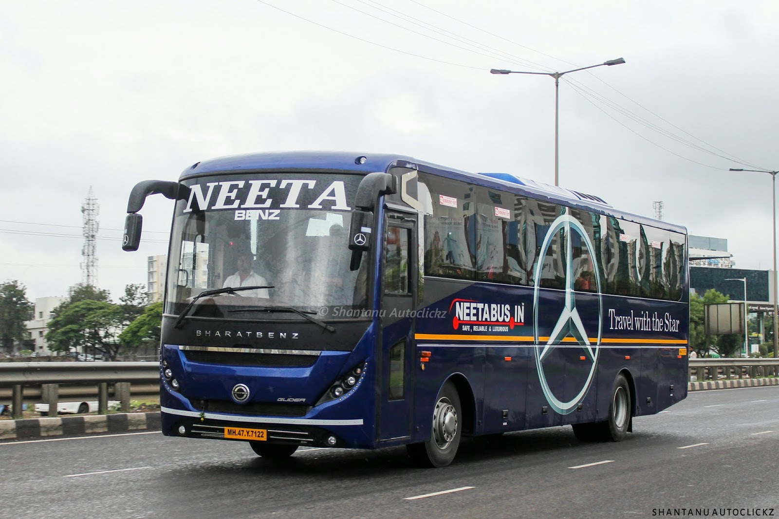 Shantanu Autoclickz Neeta Tours & Travels MG Glider Bharatbenz 1623 AC Seater