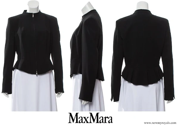 Crown Princess Mary wore Max Mara Structured Mock Neck Blazer