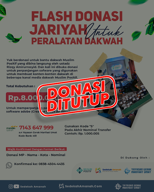 Donasi Peralatan Dakwah Muslim Positif Donasi Peralatan Dakwah Muslim Positif
