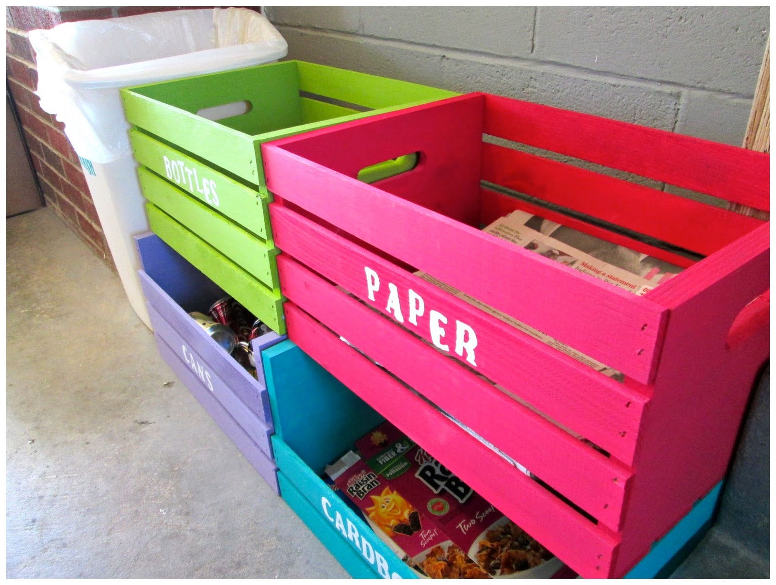 Laura's Plans Easy D.I.Y. Home Recycling Center