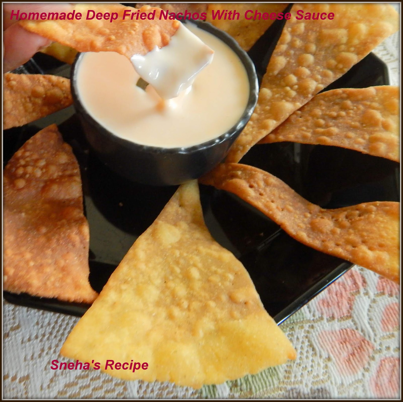Homemade Deep Fried Nachos With Cheese SauceFoodieextravaganza Sneha