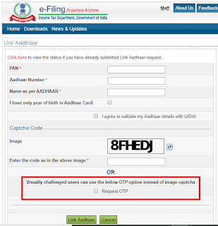 post how to link PAN card with Aadhar card