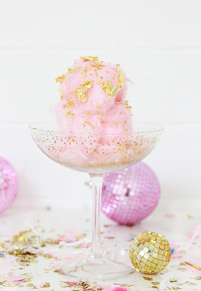 A Bubbly Life Cotton Candy Edible Glitter Sparkling Wine Cocktail