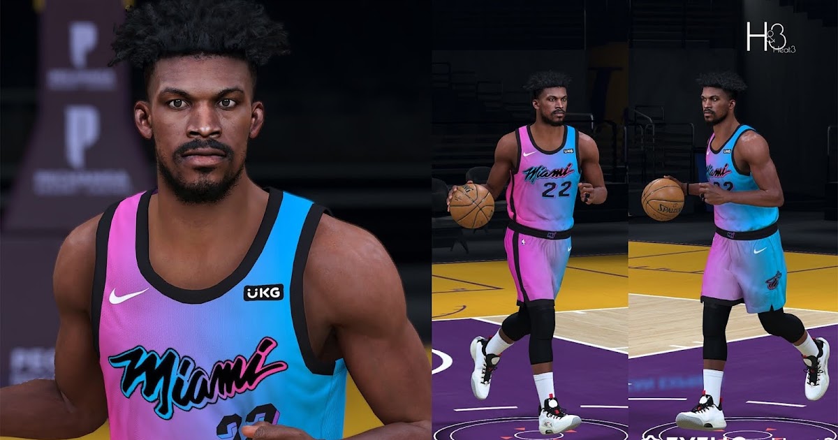 Jimmy Butler Cyberface, Hair and Body Model By Heat3 [FOR 2K21]