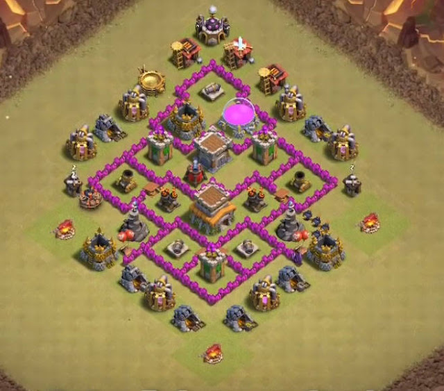 Base Town Hall 6 Clash of Clans War