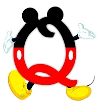 Original alfabeto inspirado en Mickey Mouse Q.