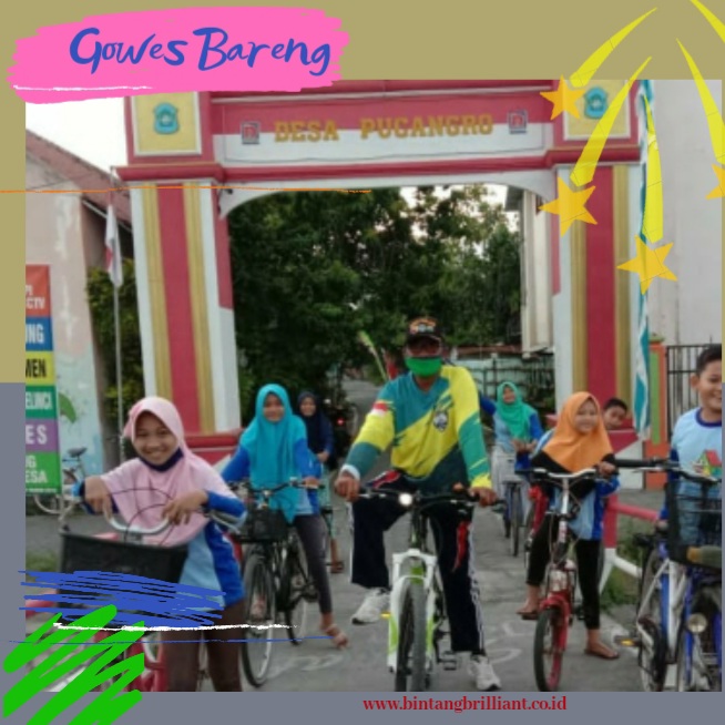 Kegiatan Gowes Bareng Di Jumat Pagi Taman Baca Bintang Brilliant Lamongan
