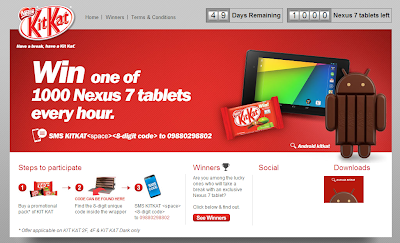 Android 4.4 KitKat contest launched in India, buy a specific KitKat and win a Google 2013 Nexus 7