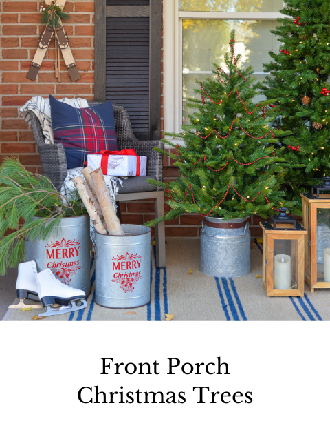 front porch christmas trees