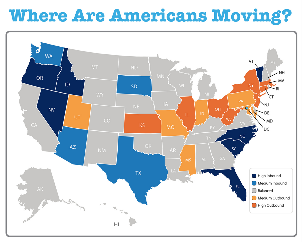 Where Are Americans Moving? [INFOGRAPHIC] Keeping Current Matters