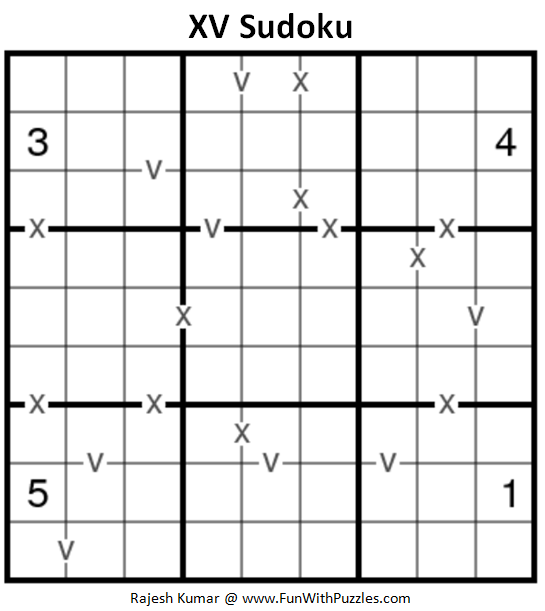 XV Sudoku Puzzle (Fun With Sudoku #231)