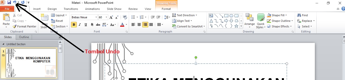 Membatalkan Perubahan Edit Undo Redo Pada Powerpoint Teknologi Informasi