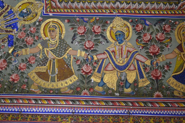 Gold Plated Fresco- Jhunjhunuwala Haveli-Mandawa