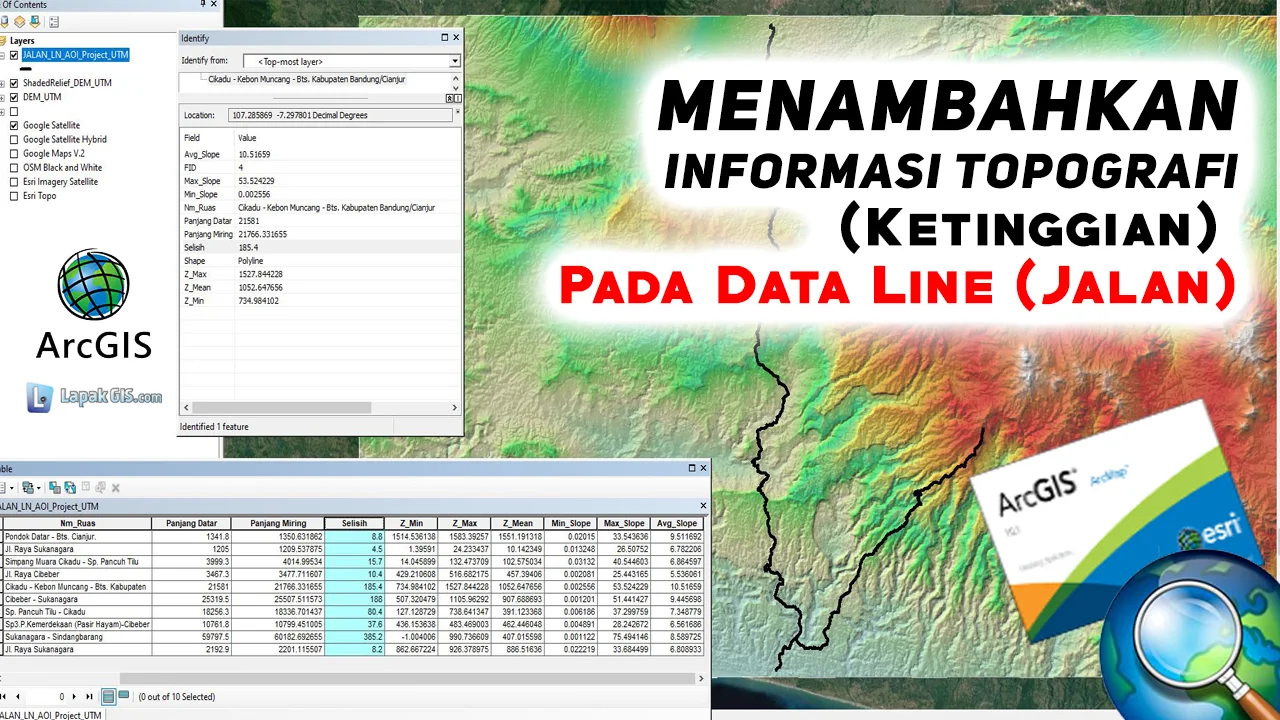 Menambahkan Informasi Topografi (Ketinggian) Pada Data Jalan