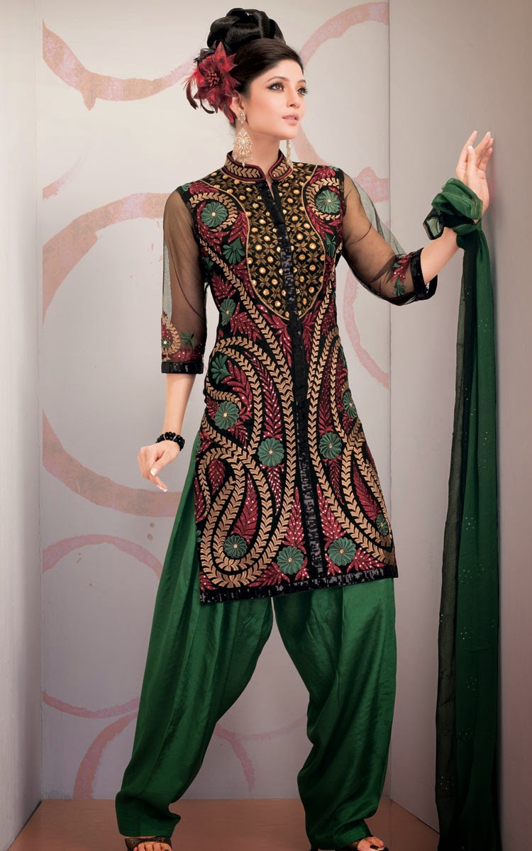 Punjabi suits neck designs party wear design boutique 2014 photos